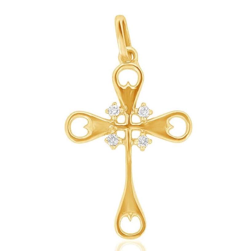 Diamond Cluster Cross Pendant
