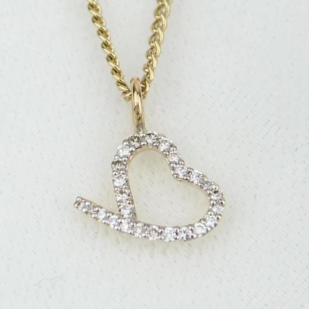Heart Diamond Charm Pendant
