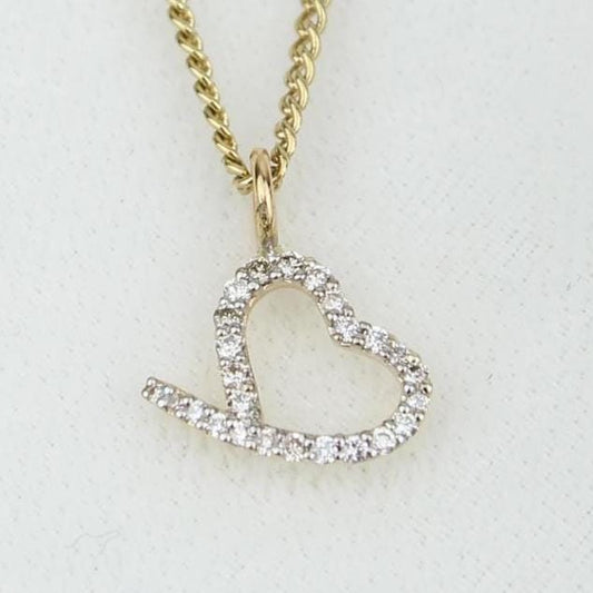 Heart Diamond Charm Pendant