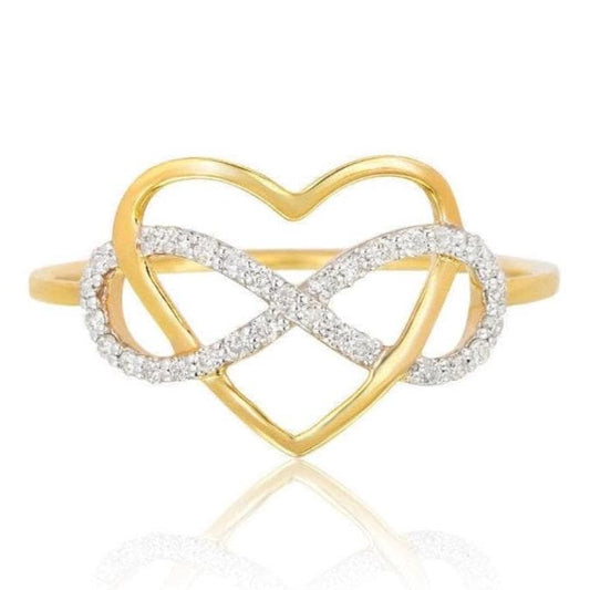 Infinity Heart Diamond Ring