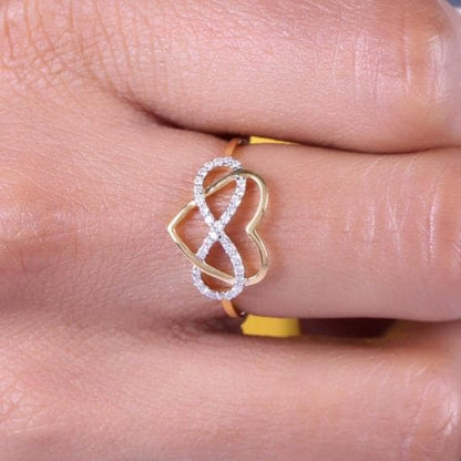 Infinity Heart Diamond Ring