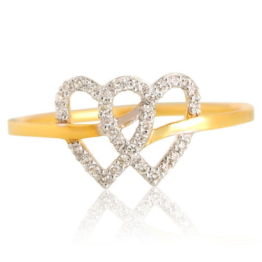 Double Heart Diamond Ring