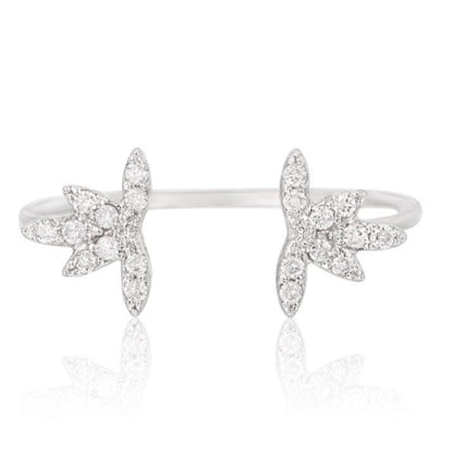 Center Open Diamond Cuff Ring