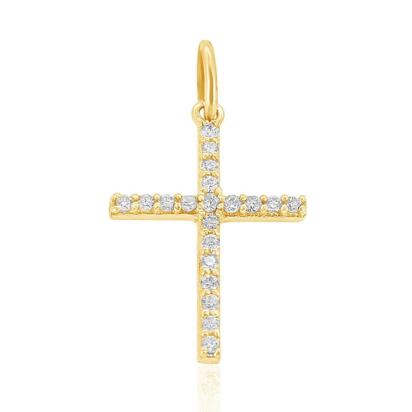 Cross Diamond Charm Pendant