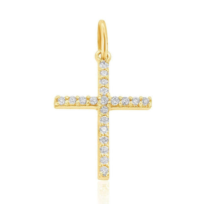 Cross Diamond Charm Pendant