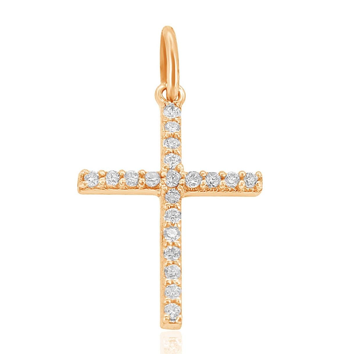 Cross Diamond Charm Pendant