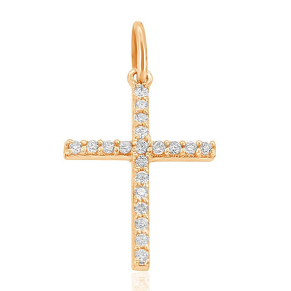 Cross Diamond Charm Pendant
