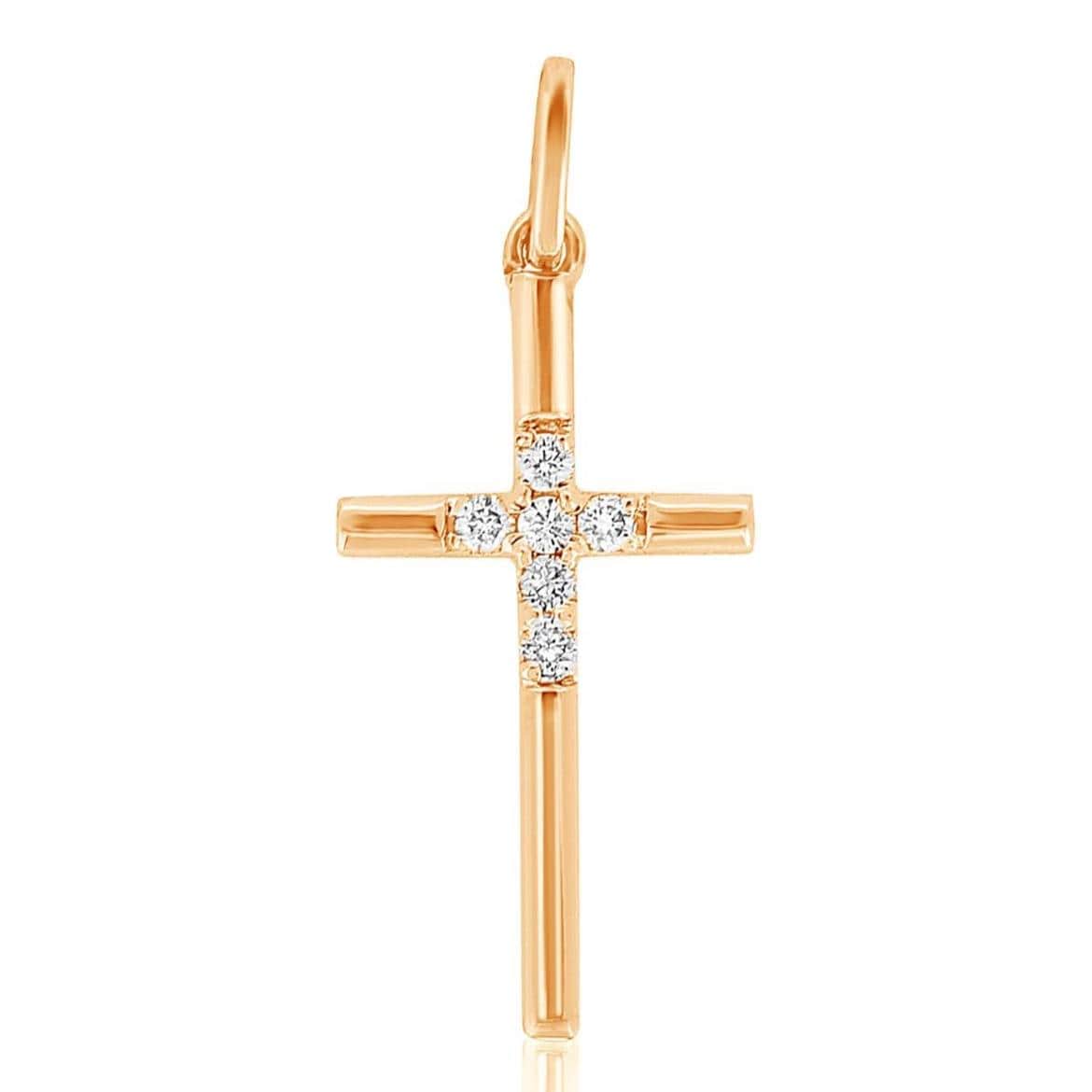 Cross Natural Diamond Baptism Pendant