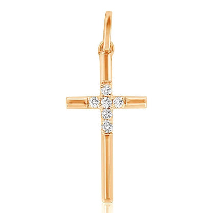 Cross Natural Diamond Baptism Pendant