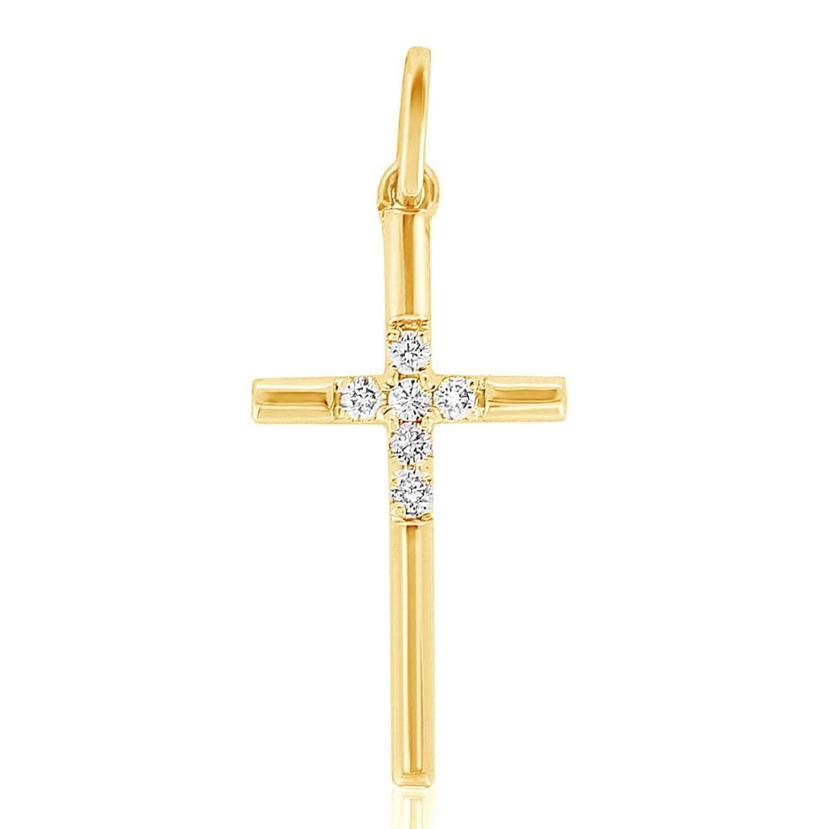 Cross Natural Diamond Baptism Pendant