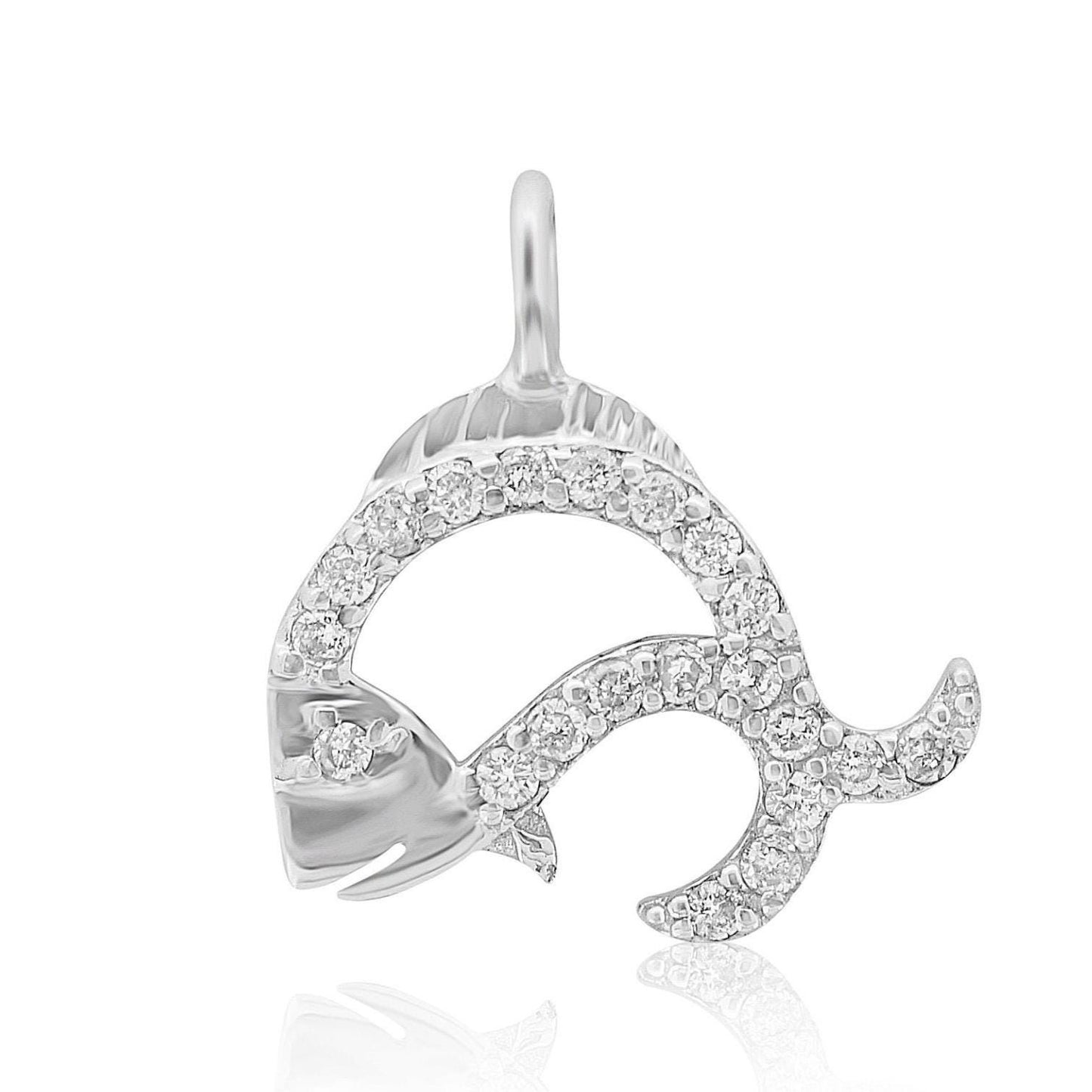 Fish Diamond Charm Pendant