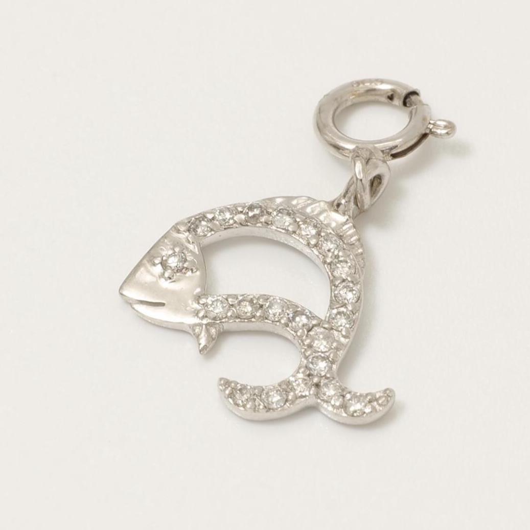 Fish Diamond Charm Pendant