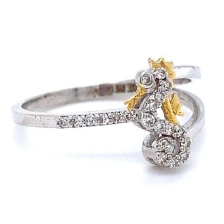 Seahorse Natural Diamond Ring