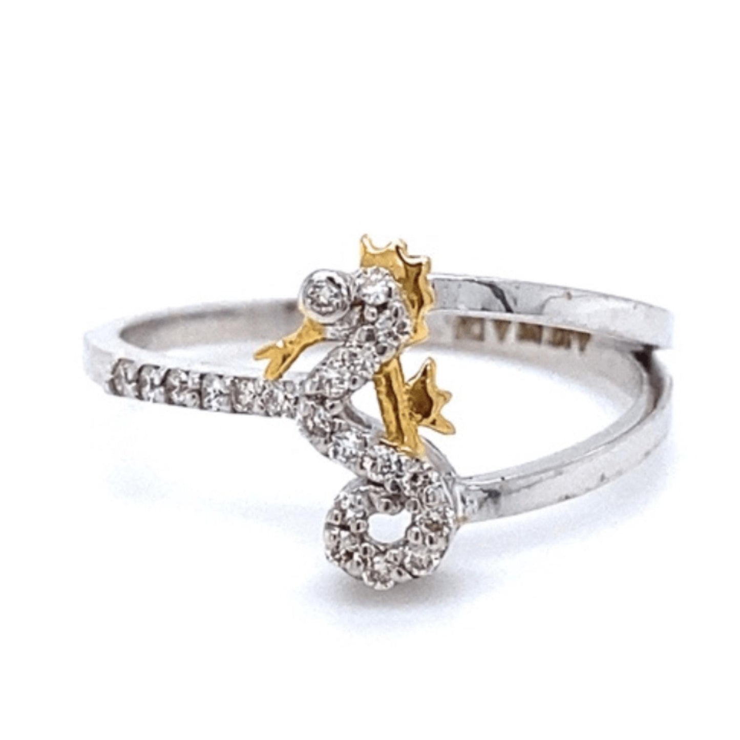 Seahorse Natural Diamond Ring