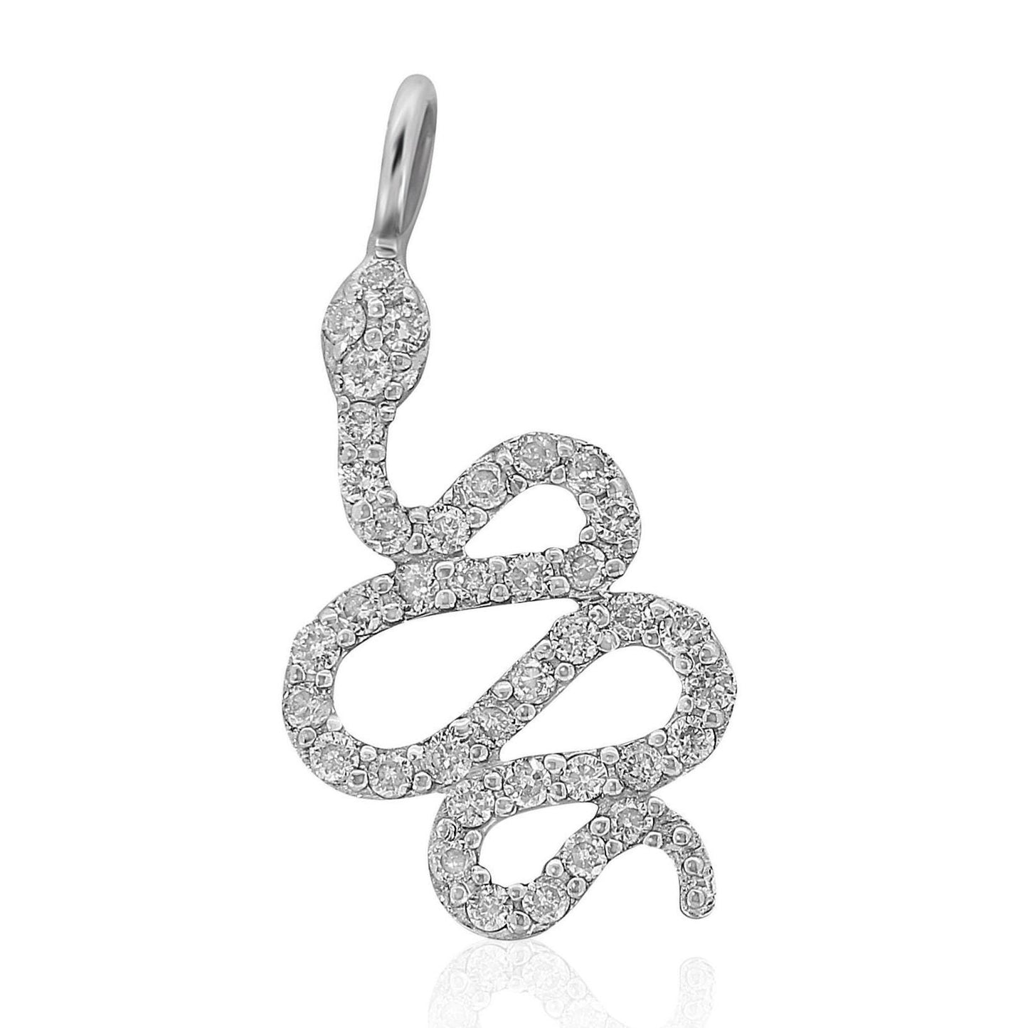 Snake Diamond Charm Pendant