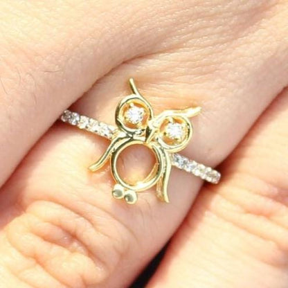 Owl Diamond Ring