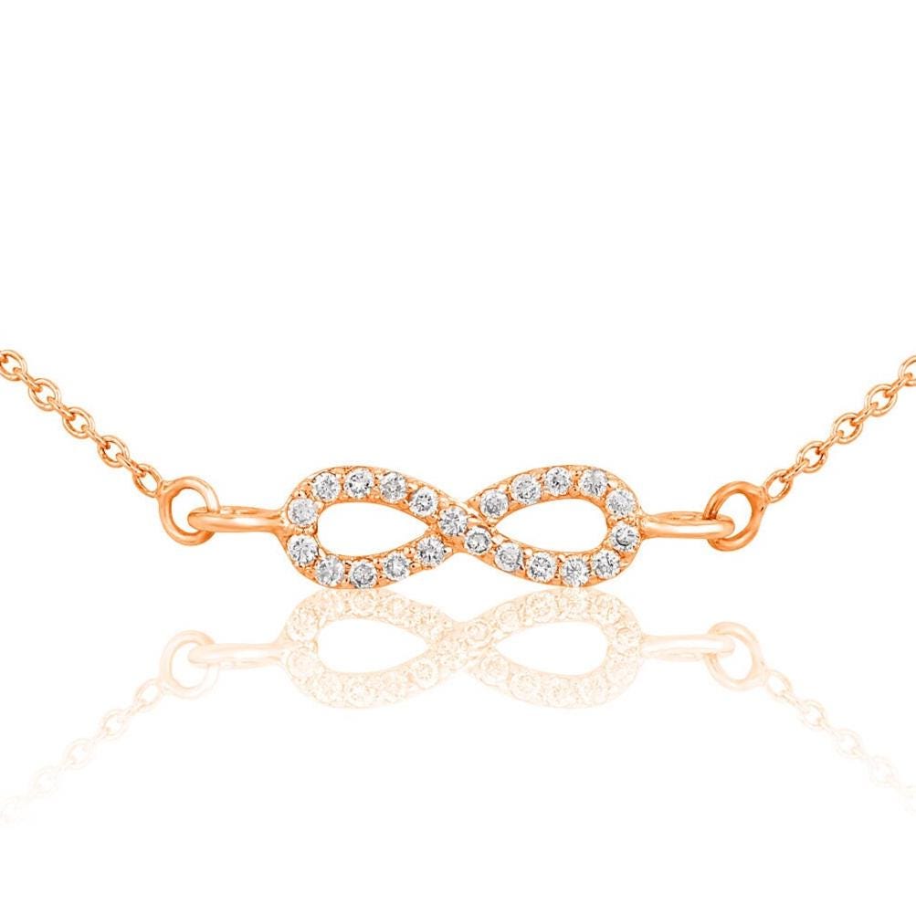 Infinity Charm Diamond Necklace