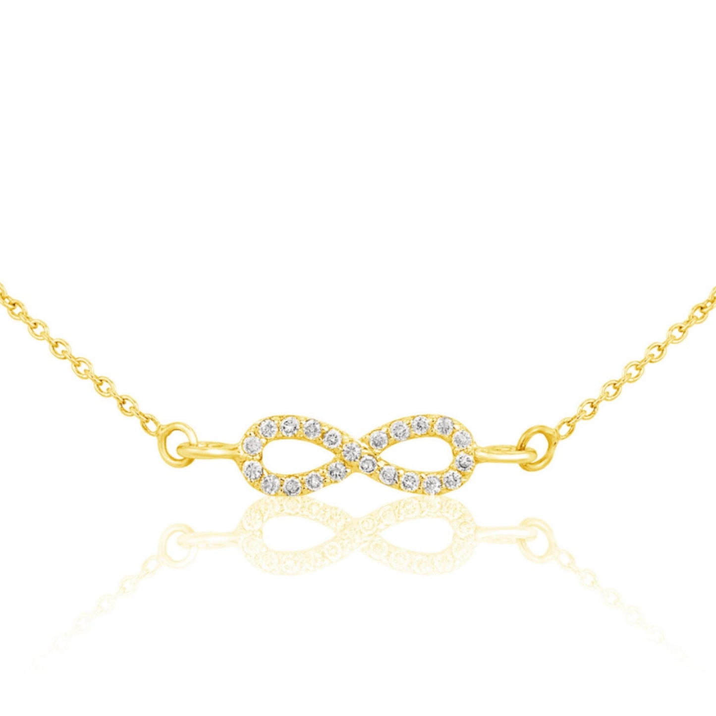 Infinity Charm Diamond Necklace
