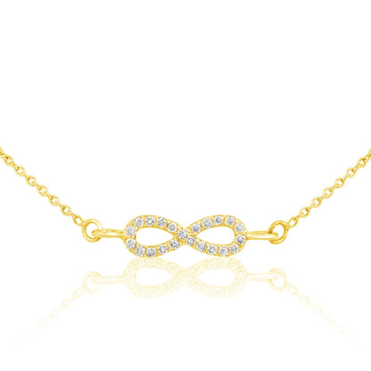 Infinity Charm Diamond Necklace