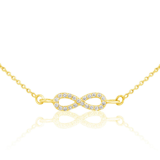 Infinity Charm Diamond Necklace