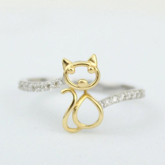 Cat Diamond Ring