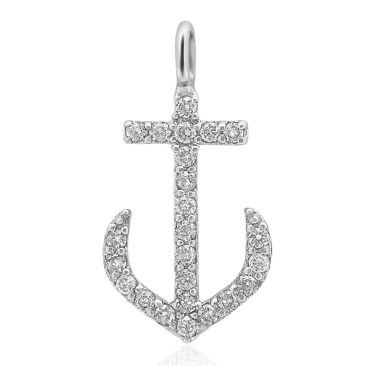 Anchor Natural Diamond Pendant Charm
