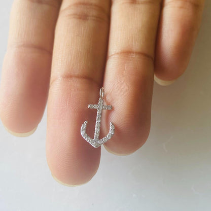 Anchor Natural Diamond Pendant Charm