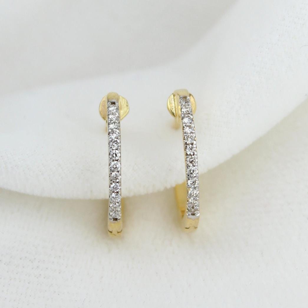 Small Diamond Plug Earrings