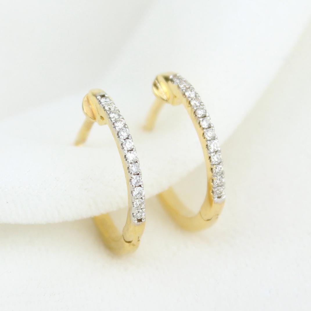 Small Diamond Plug Earrings