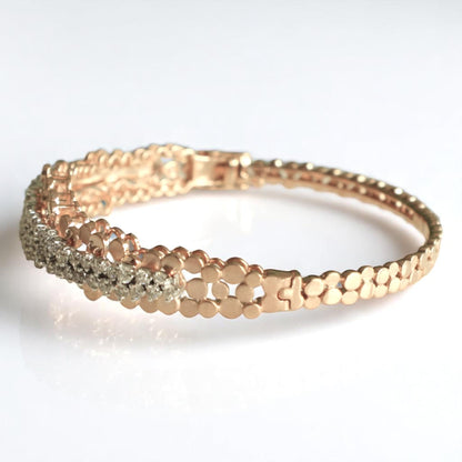 Cluster Natural Diamond Bangle Bracelet
