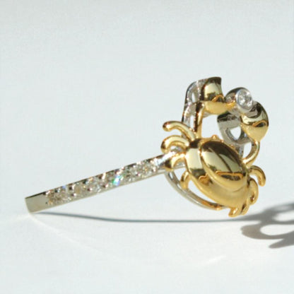 Zodiac Crab Diamond Ring