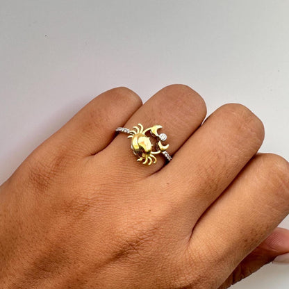 Zodiac Crab Diamond Ring