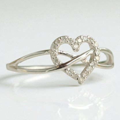 Heart Infinity Diamond Ring