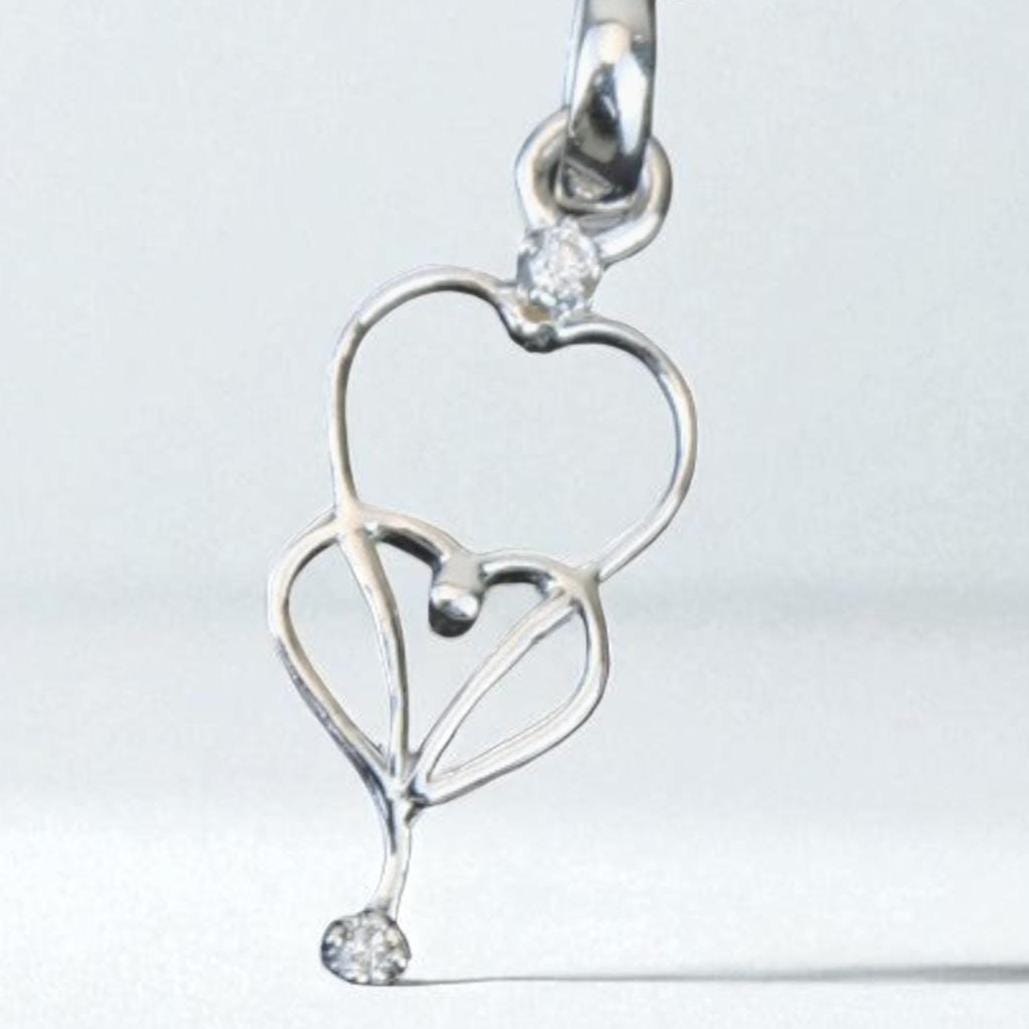 Heart Diamond Charm Pendant