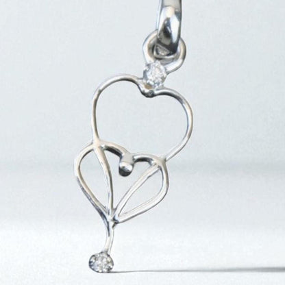 Heart Diamond Charm Pendant