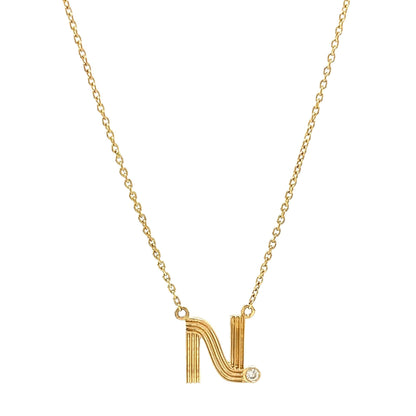 Personalized Initial Natural Diamond Necklace