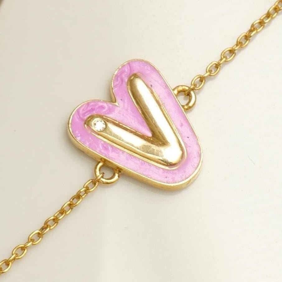 Personalized Initial Enamel Chain Bracelet
