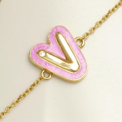 Personalized Initial Enamel Chain Bracelet