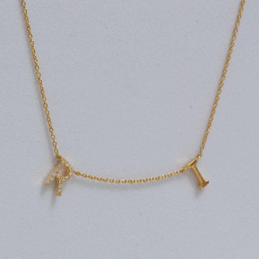 Personalized Initials Charm Diamond Necklace