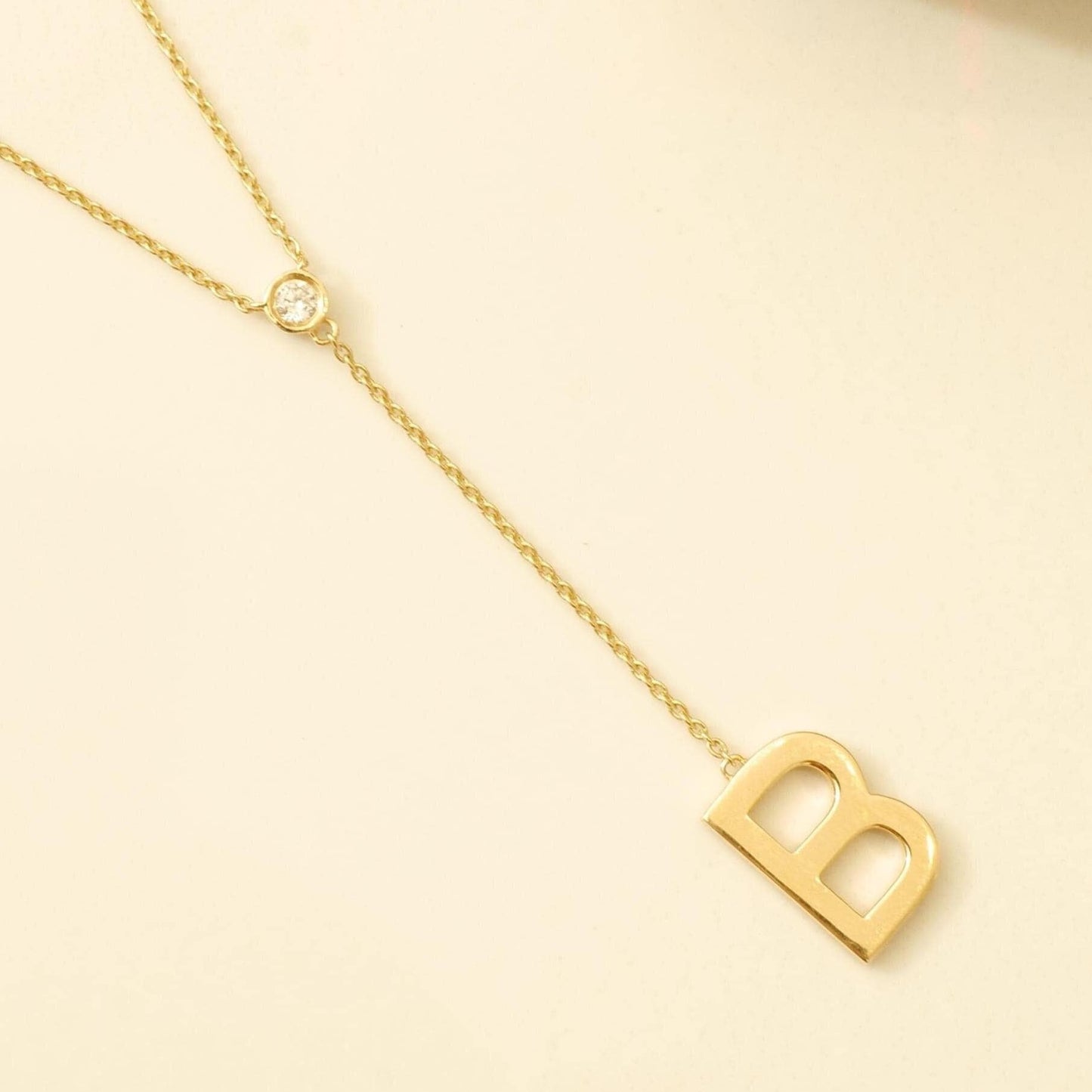 Personalized Initial Lariat Necklace