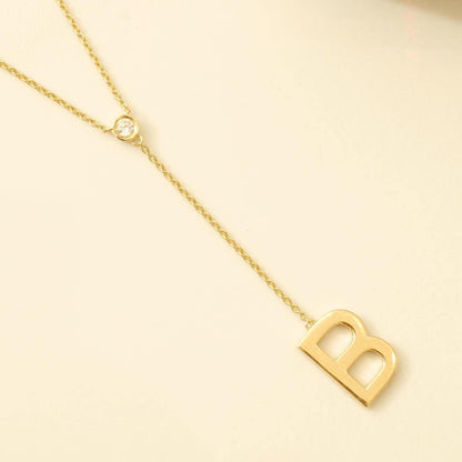 Personalized Initial Lariat Necklace
