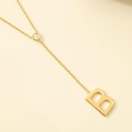 Personalized Initial Lariat Necklace