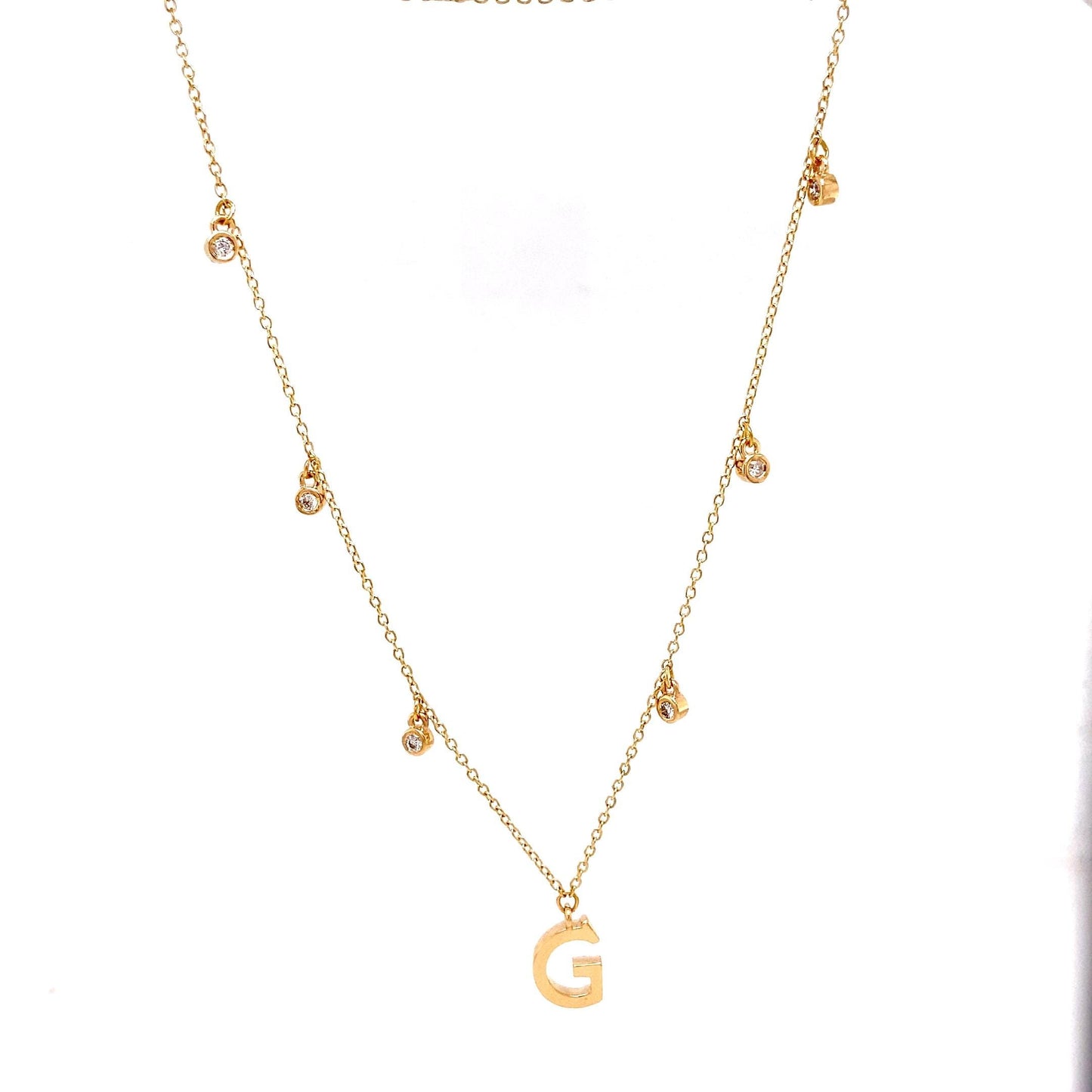 Personalized Initial Diamond Necklace