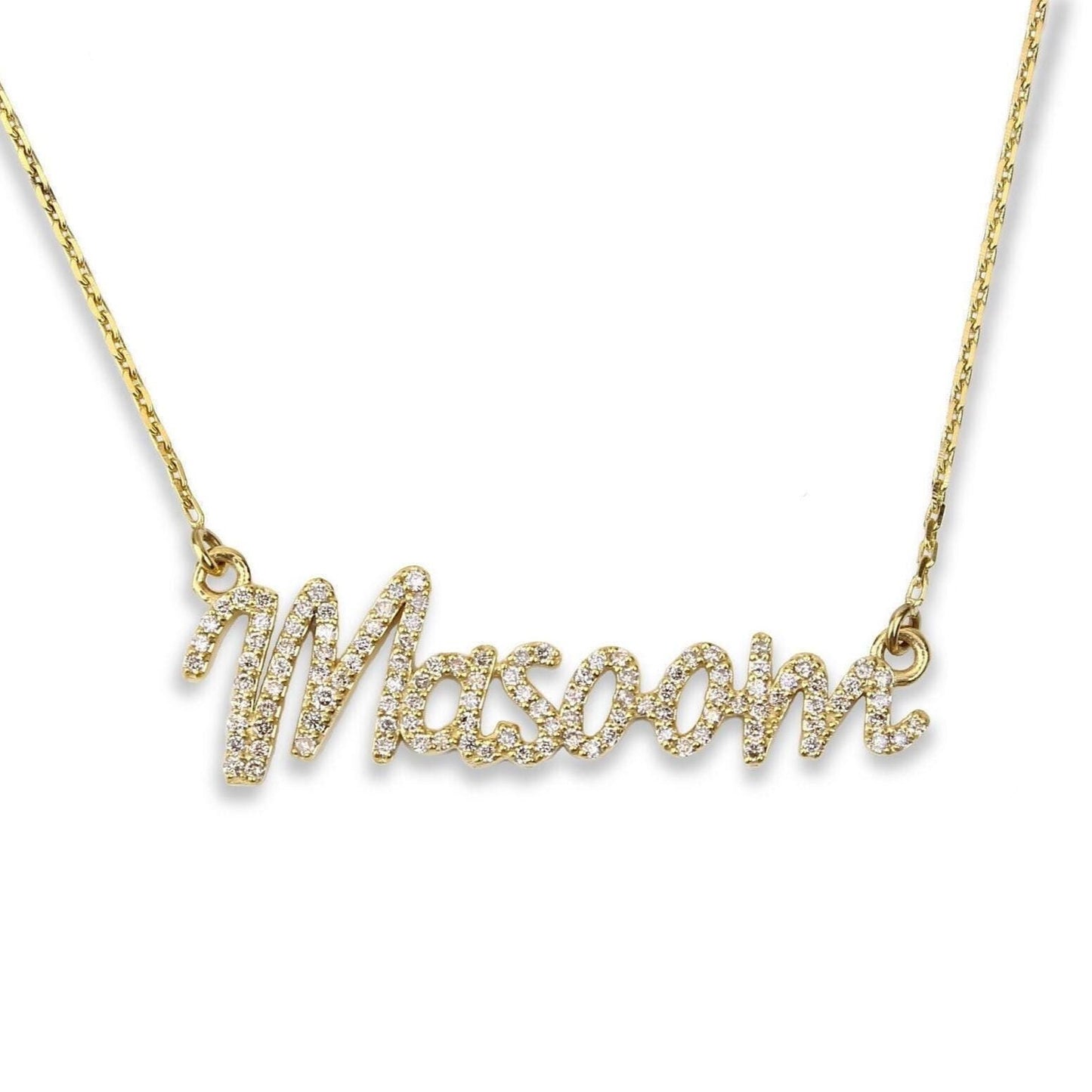 Name Letter Diamond Necklace