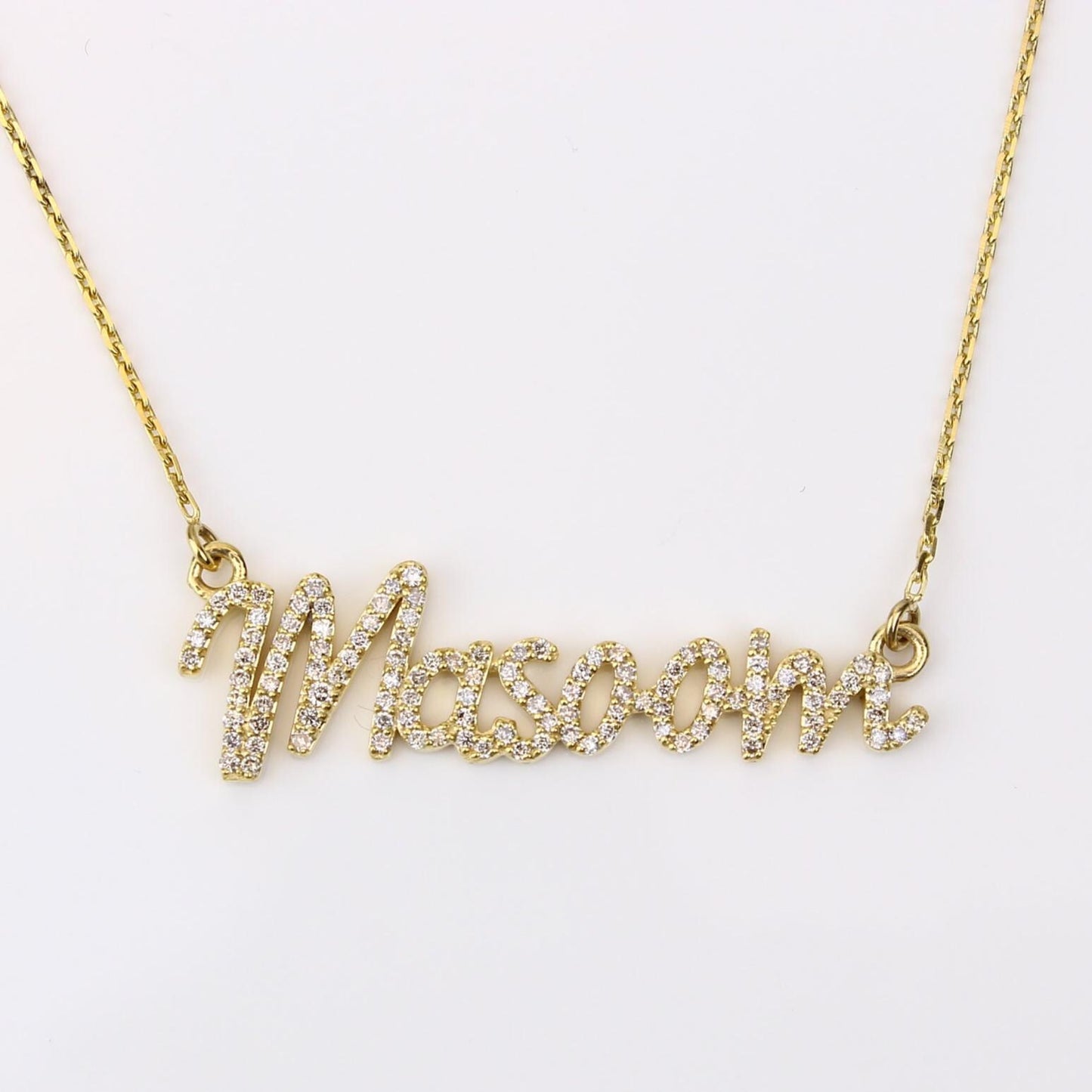 Name Letter Diamond Necklace