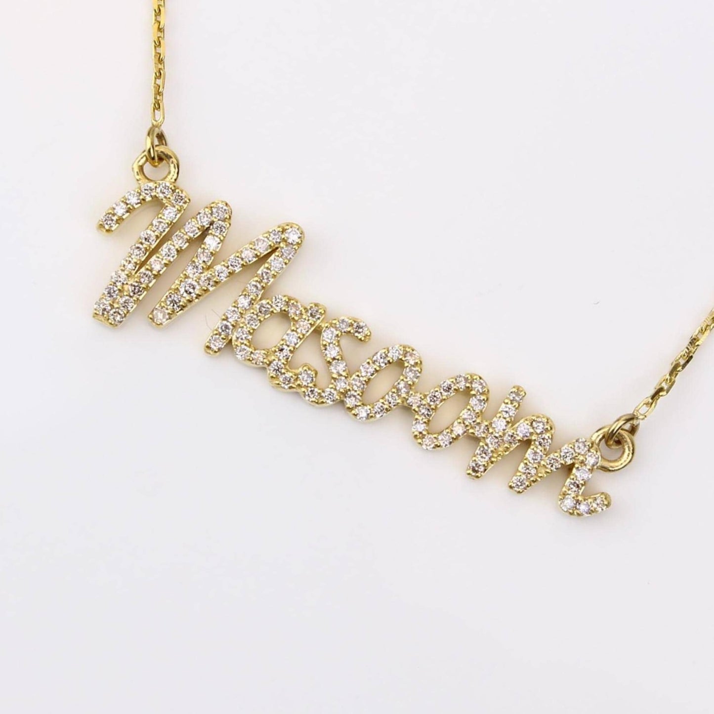 Name Letter Diamond Necklace
