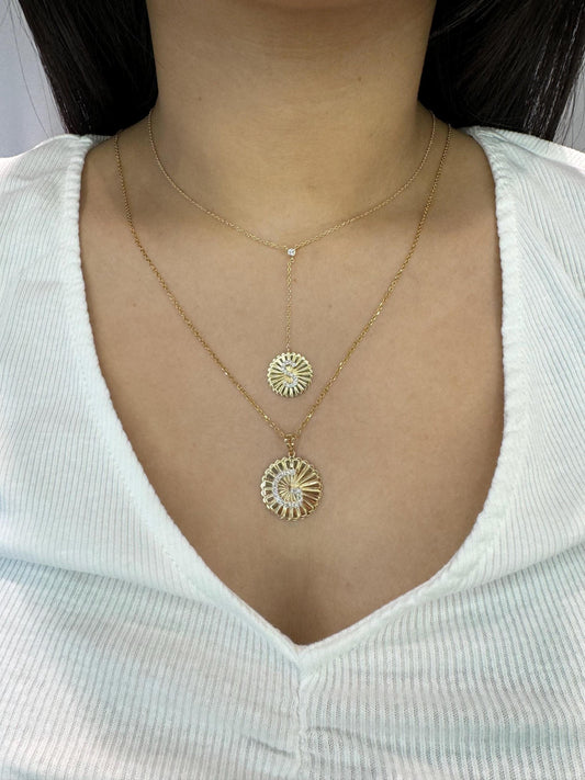 Personalized Initial Medallion Diamond Necklace