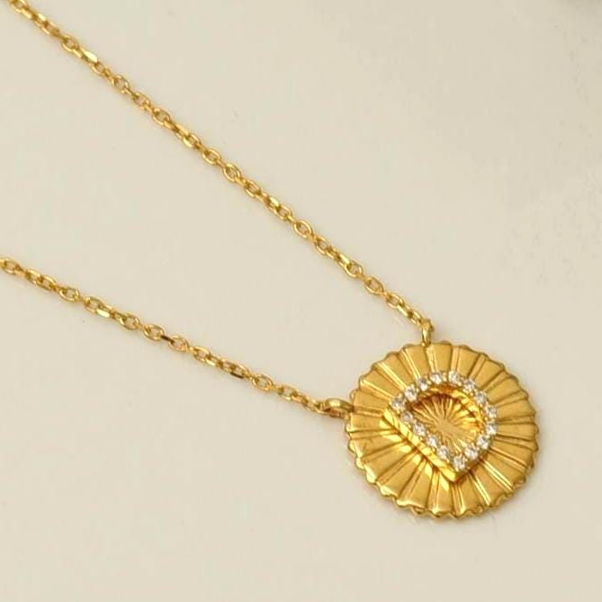 Personalized Initial Medallion Necklace