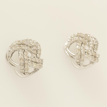 Knot Diamond Stud Earrings