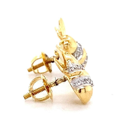 Kids Bumble Bee Diamond Stud Earrings
